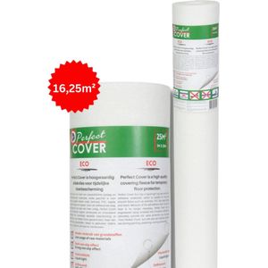 Perfect Cover® Eco Afdekvlies - 16m² - Zelfklevend en Sterk - Voor Alle Oppervlakken - Professionele Kwaliteit Stucloper & Afdekfolie - Bescherming Tijdens Bouw & Renovatie - 120GSM - Vertrouwd door Professionals
