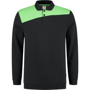 Tricorp Polo Sweater Bicolor Naden 302004 Zwart / Lime - Maat XL