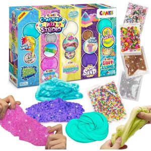 Slijm Maken Pakket voor Kinderen - Slime - NON STICKY - 5 Soorten Slijm met Glitters Foam Ballen en meer - Fluffy Slijm - Kinetic Sand - Cloud Slime - Soft Slime