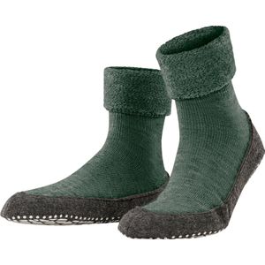 FALKE Cosyshoe antislip noppen merinowol huissokken pantoffels heren groen - Maat 43-44