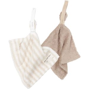 Koeka 2-pack speendoekje Playa - biologisch badstof - beige/taupe