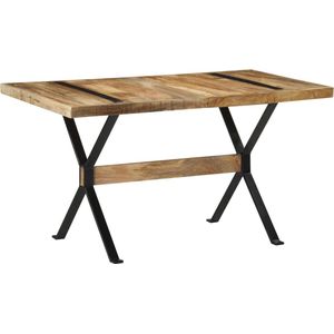 VidaXL Eettafel 140x70x76 cm - Ruw Mangohout