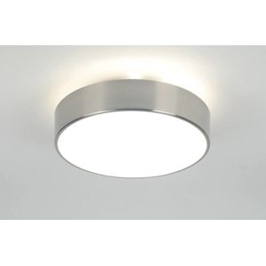 Lumidora Plafondlamp 70714 - Plafonniere - OLYMPIA - 2 Lichts - E27 - Wit - Staalgrijs - Metaal - Buitenlamp - Badkamerlamp - IP44 - ⌀ 32.5 cm
