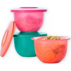 Tupperware Set van 3 Trendy kommen met deksel 550ml