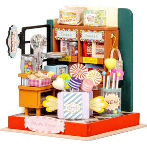 Crafts&Co Miniatuur Bouwpakket Volwassenen - Hout - DIY Poppenhuis - Happy Sugar