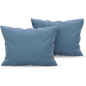 Kussensloop 50x80 Blauw Microvezel OEKO TEX- 100% Polyester - Kussenslopen Comfortabele Hypoallergene
