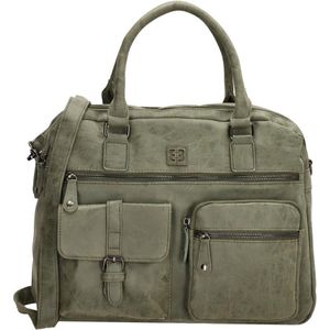 Enrico Benetti Ardèche 66585 Handtas met 15"" laptopvak - Olijf groen