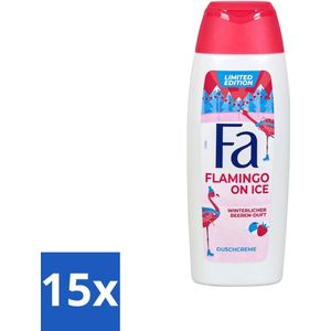 Fa - Douchegel - Winter Flamingo On Ice - Verfrissend & Koel - Hydraterend - 250 ml - Bulkverpakking - 15 stuks