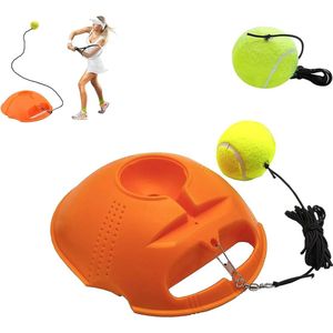 Tennistrainer set met 2 rebound-ballen voor solotraining volwassenen