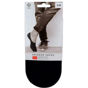 Steps Sneaker sokken zwart - S/M - Maat 35-38