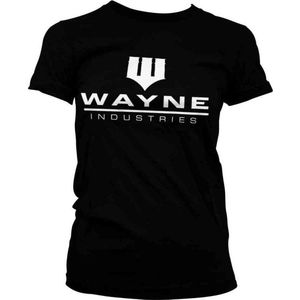 DC Comics Batman Dames Tshirt -L- Wayne Industries Logo Zwart
