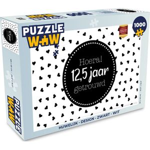 Puzzel Spreuken - Hoera! 12,5 jaar getrouwd - Quotes - Huwelijk - Legpuzzel - Puzzel 1000 stukjes volwassenen