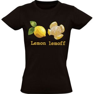 Lemon en Lemoff Dames T-shirt - lemon - humor - grappig - off - fruit - geel