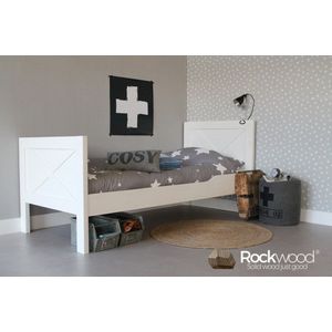 Rockwood® Kinderbed New England Wit met lattenbodem en bedhekje wit