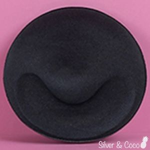 SilverAndCoco® - BH pads / dames vullingen / padding vulling push up / ademend / cups wasbaar herbruikbaar - 2 stuks (1 paar) - Rond Zwart