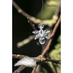 Geluksengel van Swarovski kristallen ( Raamkristal , Raamhanger , Bescherm engel , Engel )
