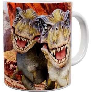 Dinosaurus T-Rex Selfie - Mok 440 ml