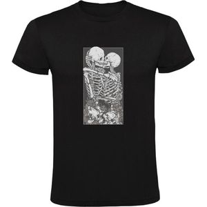 Skeletten kussen Heren T-shirt | love | liefde | kus | relatie | verliefd | partner | Valentijnsdag