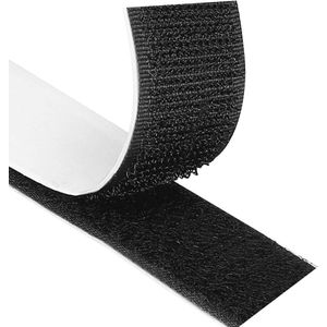 Klittenband Zelfklevend 30mm x 3 meter Extra Sterk, Dubbelzijdig Klittenband Hook and Loop Tape (Zwart, 30mm x 3m)