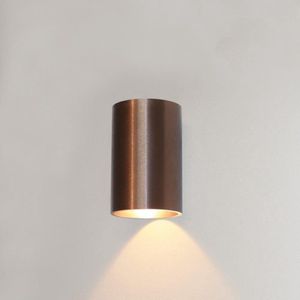 Wandlamp Brody 1 Brons - Ø7,2cm - LED 4W 2700K 360lm - IP54 - Dimbaar > wandlamp binnen brons | wandlamp brons | muurlamp brons | led lamp brons | sfeer lamp brons | design lamp brons