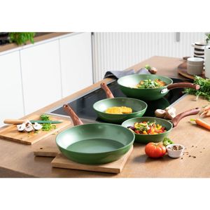 Just-Vegan-Koekenpan-CeraVegan-ECO-28-cm-aluminium-groen