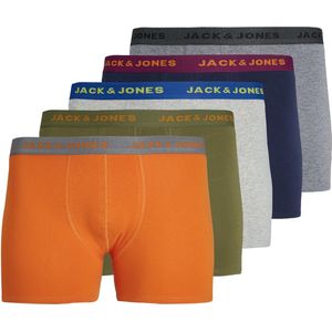 Jack & Jones Plus Size Boxershorts Trunks Heren JACSOLID CONTRAST 5-Pack - Maat 4XL