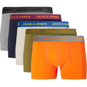 Jack & Jones Plus Size Boxershorts Trunks Heren JACSOLID CONTRAST 5-Pack - Maat 4XL