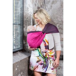 Pure Baby Love Draagdoek luxury fuchsia/dark grey maat 6