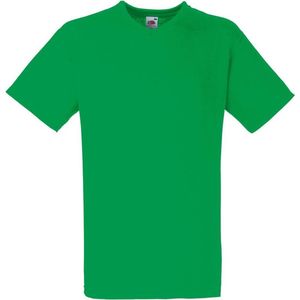 Fruit Of The Loom Heren Valuegewicht V-hals, T-shirt met korte mouwen. (Kelly Groen) Maat XL