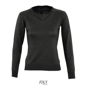 SOL'S Women´s V-Neck Sweater Galaxy L411 - Black - L