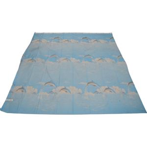 Douchegordijn - Model Dolfijn - 200 cm x 180 cm - Inclusief ringen - Polyester - Badgordijn