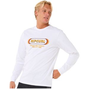 2025 Rip Curl Heren Icons Of Surf Long Sleeve Rash Tee - White