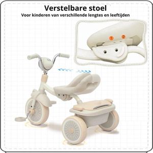 Driewieler - Kinderfiets - Fiets- Driewieler Peuter - Oranje - Inklapbaar - Driewieler Loopfiets