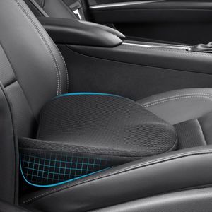 Comfort Memory Foam Autostoelkussen voor Auto Rijders - Rugondersteuning Pijnverlichting - Lange Reizen - Zwart