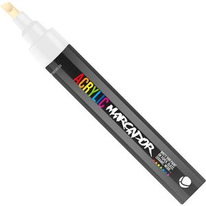 MTN Acrylic Marcador - Verfstift - medium punt van 6 mm - permanent - Wit