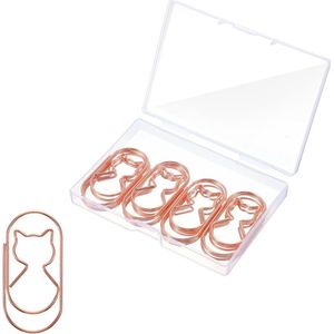 20 stuks kat paperclips motief gouden metalen grote grappige schattige dierenvorm voor vrouwen mannen kattenliefhebbers