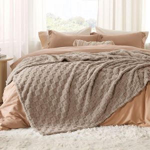 Inovra ® Extra Grote, Zachte en Warme Fleece Deken met Geruit Patroon voor Bed