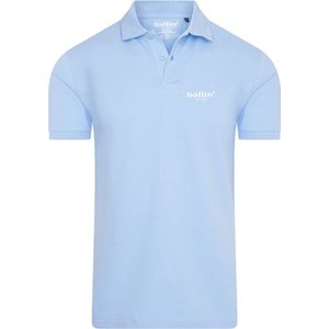 Heren Polo SS met Ballin Est. 2013 Basic Polo Print - Blauw - Maat M