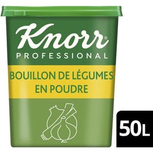 Knorr 1-2-3 Groentebouillon krachtige smaak poeder, opbrengst 50 liter - Bus 1 kilo