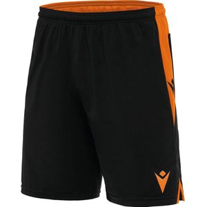 Macron Tempel Short Kinderen - Zwart / Oranje | Maat: 9-10 Y