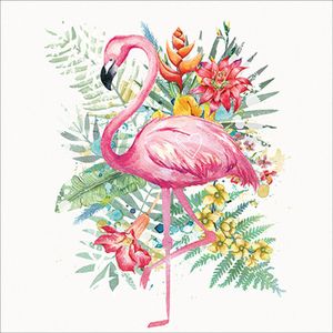 servetten/ Napkin 33 Tropical flamingo FSC Mix