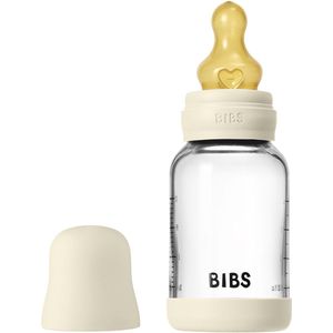 BIBS Fles - Slow Flow - 120 ml - Glas/Latex - Ivory