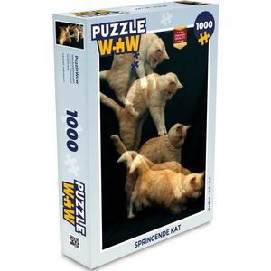 Puzzel Springende kat - Legpuzzel - Puzzel 1000 stukjes volwassenen