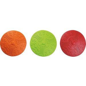 Flamingo Hondenspeelgoed Rubber Frisbee - Willekeurig - 18 x 18 x 3 cm