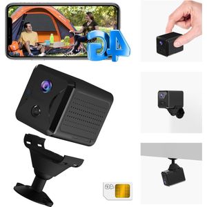 4G LTE camera - 1080P HD - draagbaar - bewegingsdetectie - nachtzicht - 160° kijkhoek - SD/Cloud opslag - 5200 mAh batterij