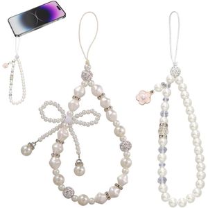 Mobile Phone Chain with Pearls - Mobile Phone Strap Pendant