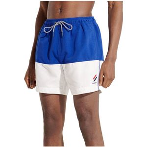 SUPERDRY Tri Series Zwemshorts Heren - Racer Cobalt / Optic Block - M