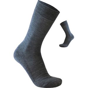 2-Pack Zakelijke Nette Merino Wollen Sokken S13 - Unisex - Grijs - Maat 43-45