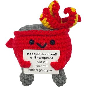 Rood vuur in vuilnisemmer posterornament - Vrolijk cadeau voor vriendinnen