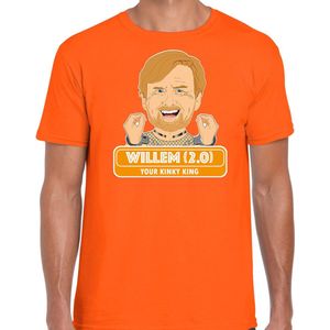 Bellatio Decorations Oranje Koningsdag t-shirt - kingky king - heren S